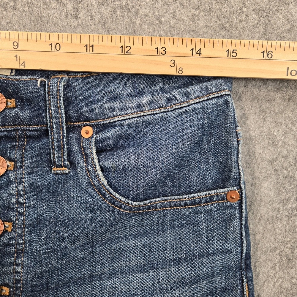 Madewell The Perfect Vintage Jeans Womens 27 Blue High Rise Straight Button Fly - Picture 5 of 15